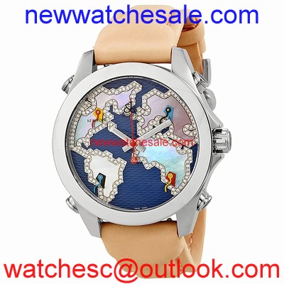 Jacob & Co. Five Time Zone JCM124 Blue enamel dial with diamond accents (1.35 ct)