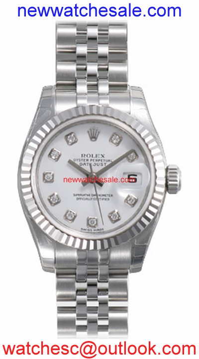 Rolex Datejust 179174-WDJ White With 10 Diamonds