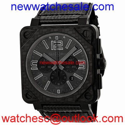 Bell and Ross Aviation BR0194-CA-FIBER-PH Black 