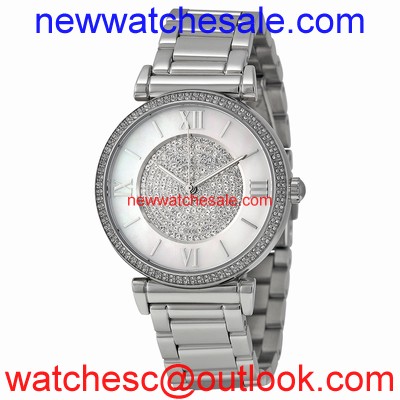 Michael Kors MK3355 Silver Crystal Pave