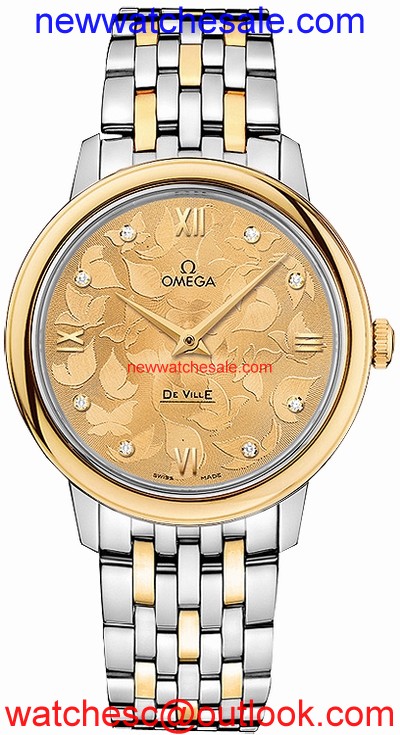 Omega 424.20.33.60.58.001 Champagne with diamonds