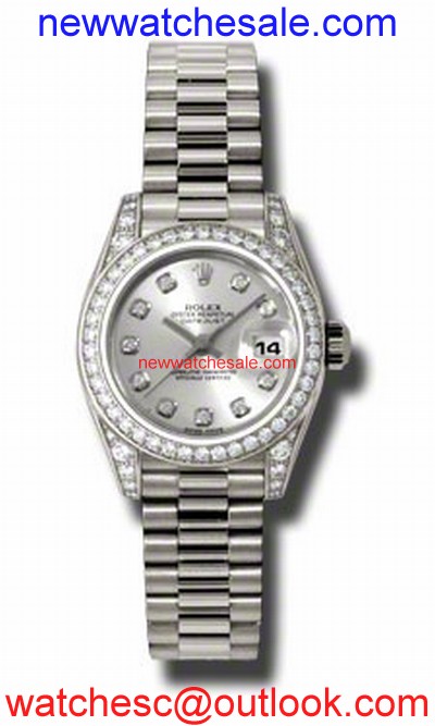 Rolex Lady Datejust 179159SDP 18k White Gold Diamond