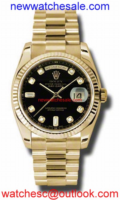 Rolex Day-Date 118238BKDP Black With Diamonds
