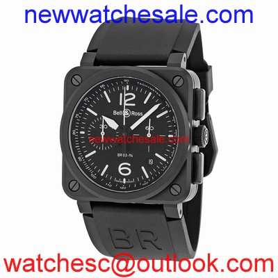 Bell and Ross Aviation BR0394-BL-CA Mens