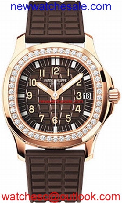 Patek Philippe Aquanaut 5068R 18kt Rose Gold Case Set with 46 (1 ct.) Diamonds