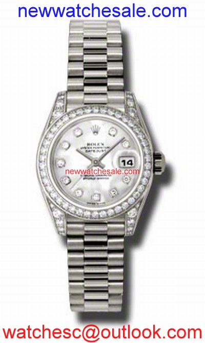 Rolex Lady Datejust 179159MDP 18k White Gold Diamond