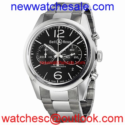 Bell and Ross Vintage BR126-OFFICER-SSB Black