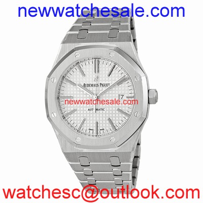 Audemars Piguet Royal Oak 15400ST.OO.1220ST.02 Silver with Grande Tapestry pattern