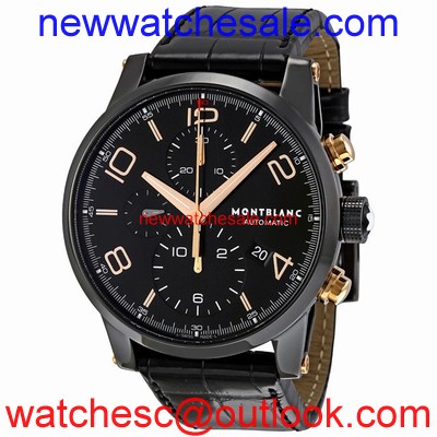 Montblanc Timewalker 105805 Black Ion Plated Stainless Steel