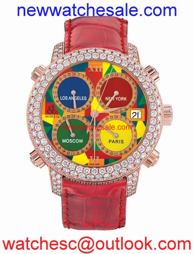 Jacob & Co. Five Time Zone h24TrgDC Mens