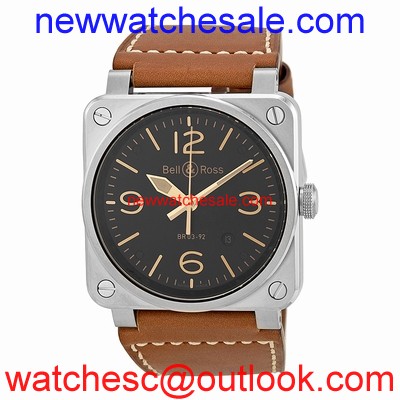 Bell and Ross Aviation BR0392-ST-G-HE/SCA Swiss Made