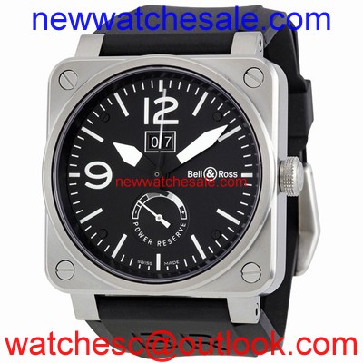 Bell and Ross Aviation BR0390-BL-ST Black