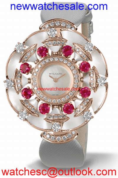 Bvlgari Diva 102218 18k Pink Gold set with diamonds, round-cut rubelli