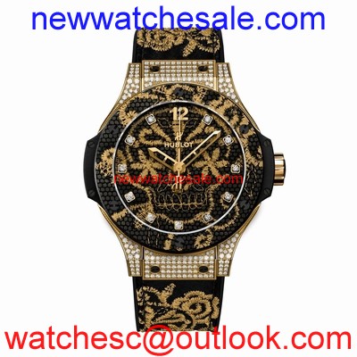 Hublot 343.VX.6580.NR.0804 Polished 18k Yellow Gold set with 198 Diamonds