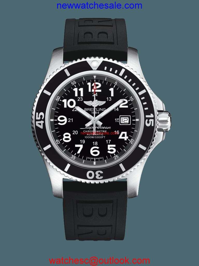 AAA Breitling Superocean II 44 Steel satin-finish Volcano Black Watch00367