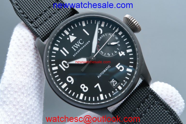 AAA IWC Big Pilot IW502001 Real Ceramic Nylon Strap IWC Watch00911