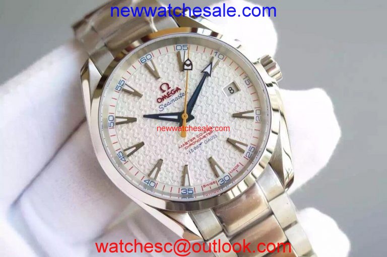 AAA Omega Seamaster CO-AXIAL Master James Bond White Textured Dial Bracelet Watch00951