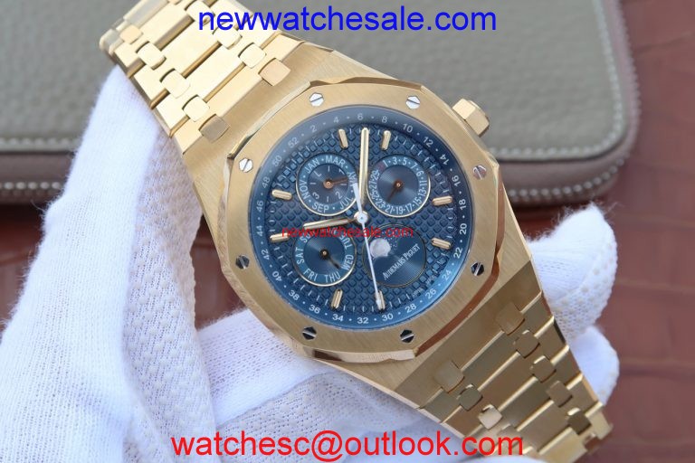 Audemars Piguet Royal Oak 41mm 26574 Blue Dial White Hand Watch01168