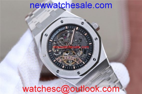 Audemars Piguet Royal Oak 41mm Double Balance Wheel Openworked 15407 Bracelet Watch00223