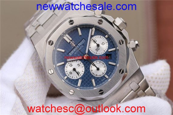 Audemars Piguet Royal Oak Chronograph Blue/White Dial Bracelet Watch01281