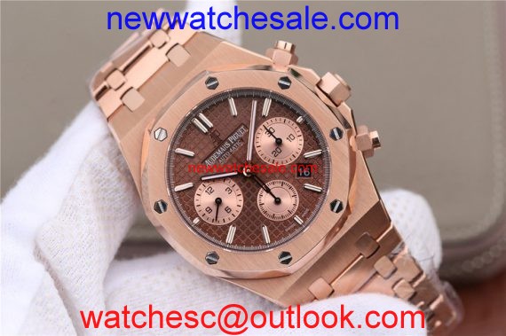 Audemars Piguet Royal Oak Chronograph Brown/RG Dial Bracelet Watch00866