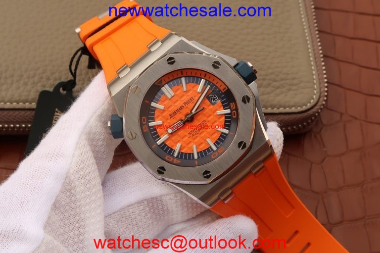 Audemars Piguet Royal Oak Offshore Diver 2017 Orange 15710 Rubber Strap Watch01191