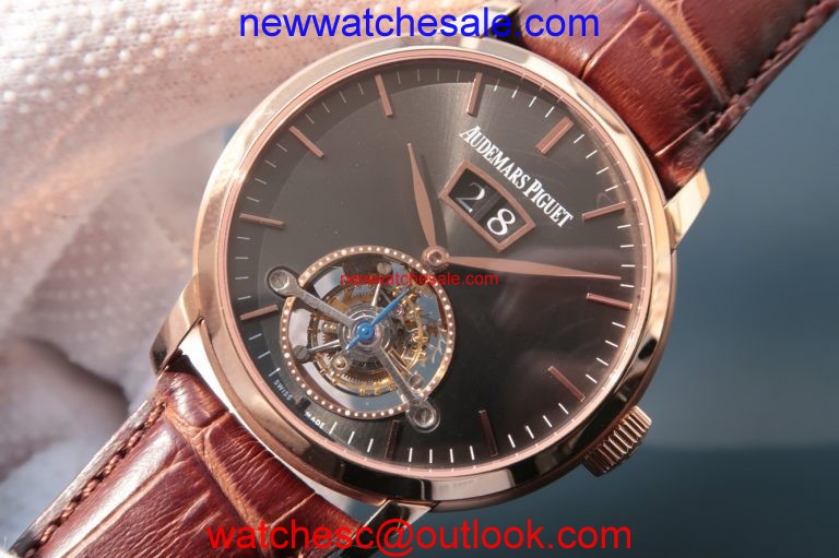 Audemars Piguet TF Jules Tourbillon Big Date Gray Dial Watch00838