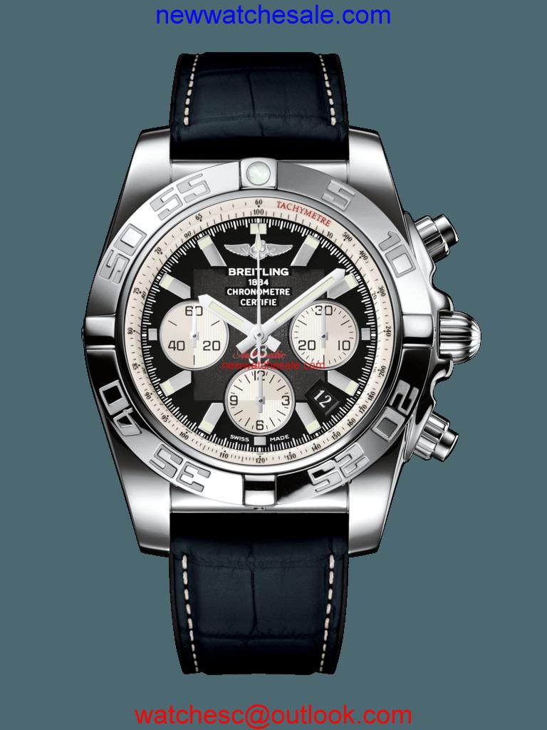 Best Breitling Chronomat 44 Steel polished Onyx Black Breitling Watch01036