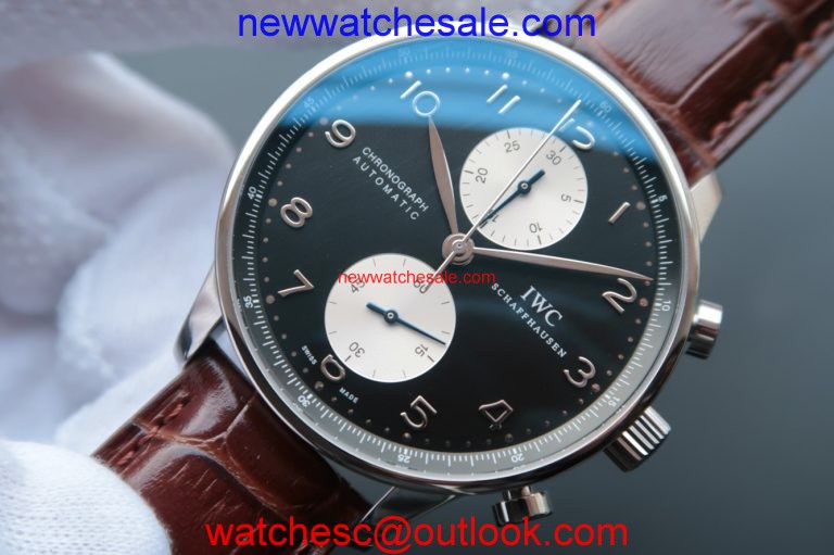 Best Quality IWC Portuguese Chrono IW371404 Brown Leather Strap IWC Watch01051