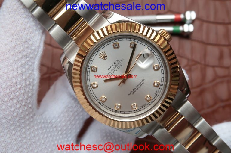 Best Quality Knockoff Rolex DateJust White Dial Wrapped Fluted Beze Bracelet Watch00932