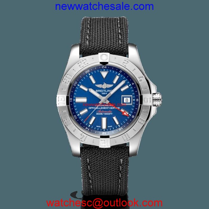 Breitling Avenger II GMT Steel Mariner Blue Watch00726