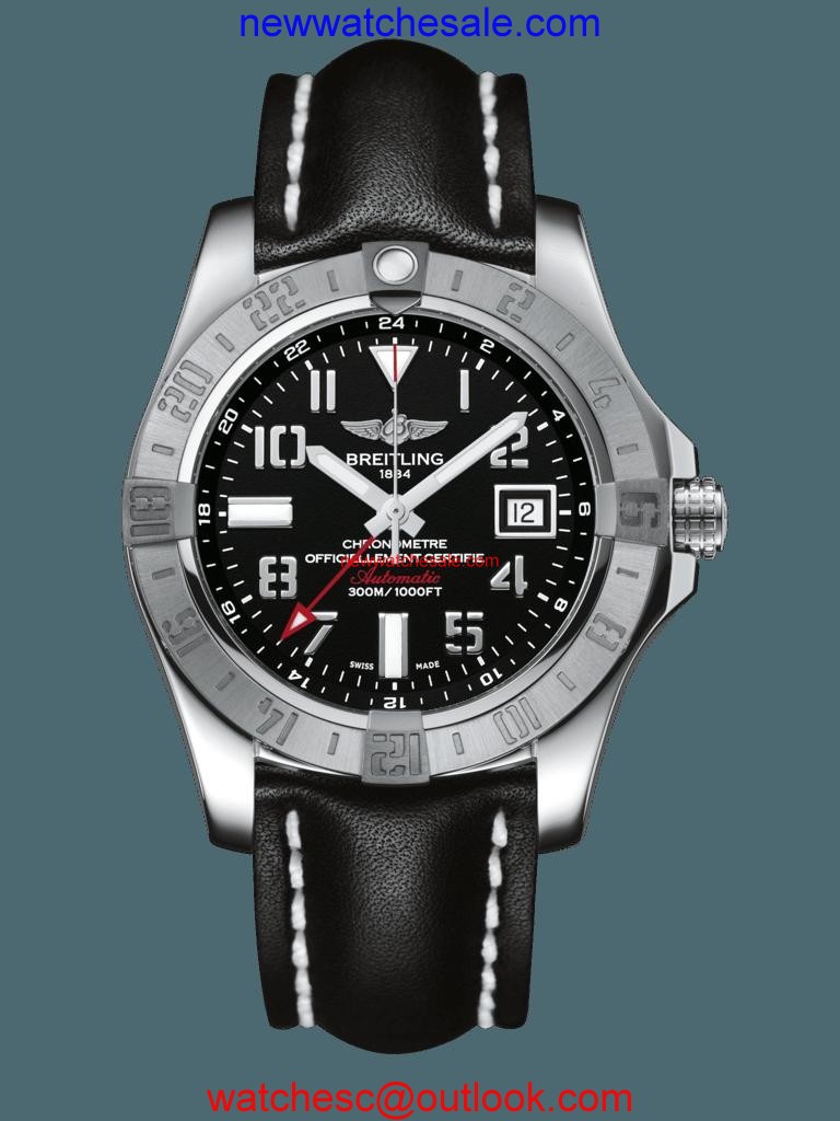 Breitling Avenger II GMT Steel Volcano Black Watch01058