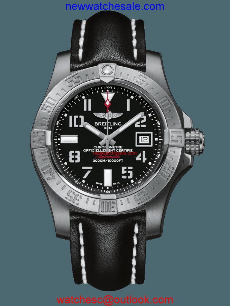 Breitling Avenger II Seawolf Steel satin-finish Volcano Black Watch01323