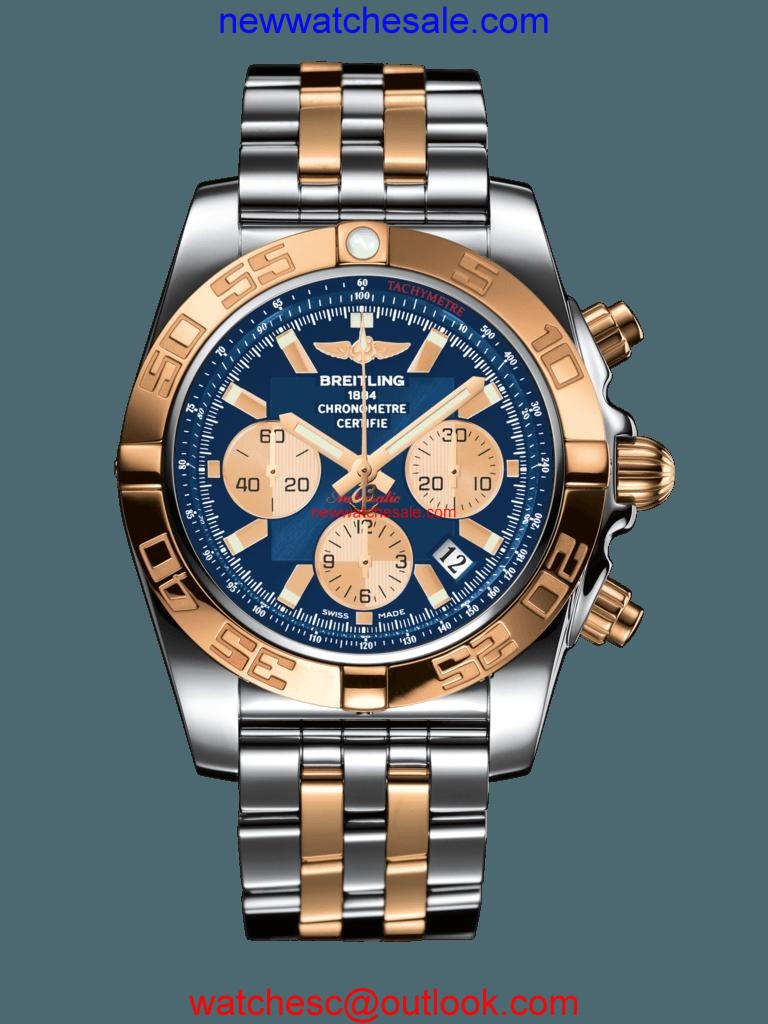 Breitling Chronomat 44 Steel & gold Metallica Blue Watch01204