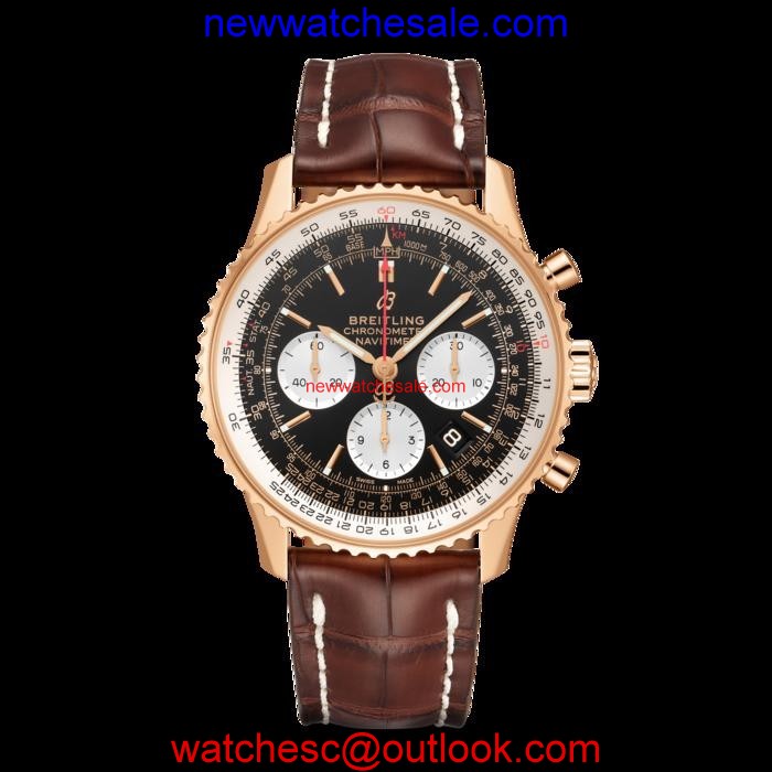 Breitling Navitimer 1 B01 Chronograph 43 Red gold Black Breitling Watch00335