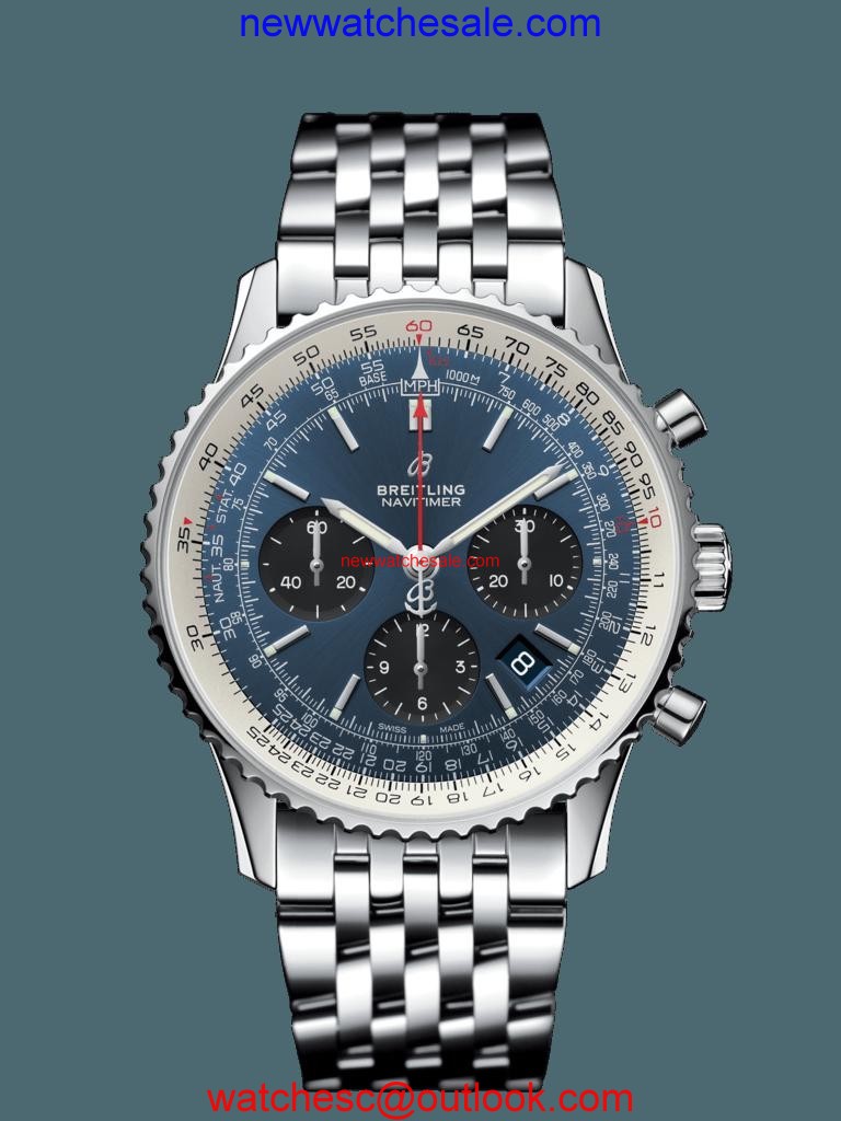 Breitling Navitimer 1 B01 Chronograph 43 Steel Mercury Silver Watch00859