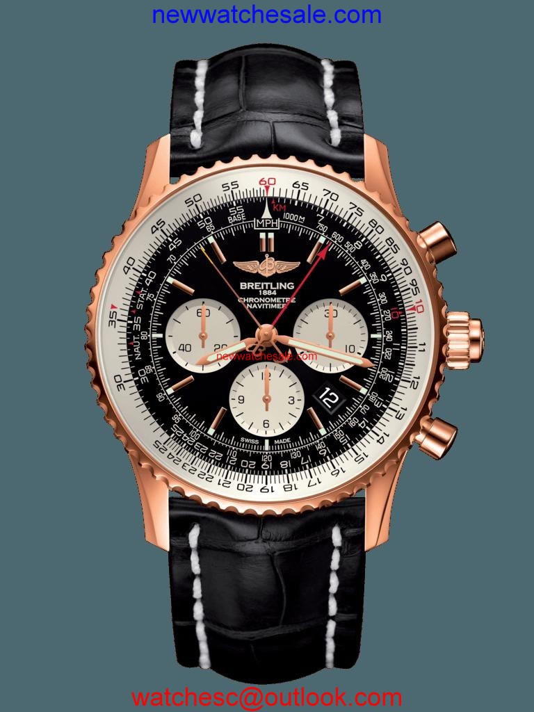 Breitling Navitimer 1 B03 Chronograph Rattrapante 45 Red gold Limited Black Watch00551