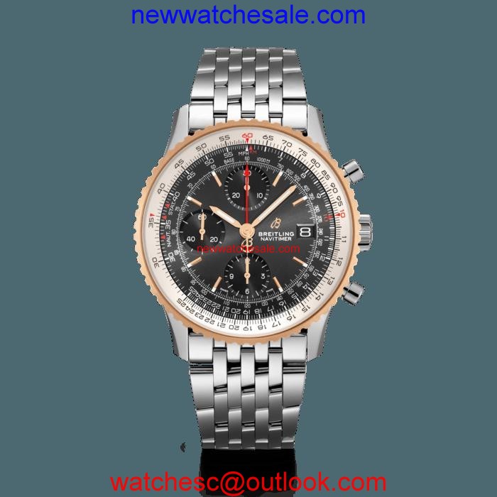 Breitling Navitimer 1 Chronograph 41 Steel & red gold Black Breitling Watch00187