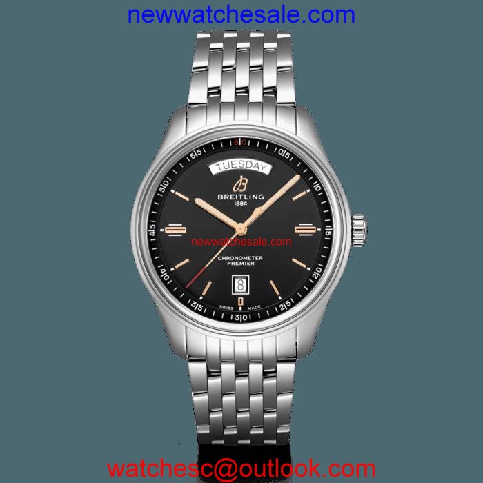 Breitling Premier Automatic Day & Date 40 Steel Black Breitling Watch01120