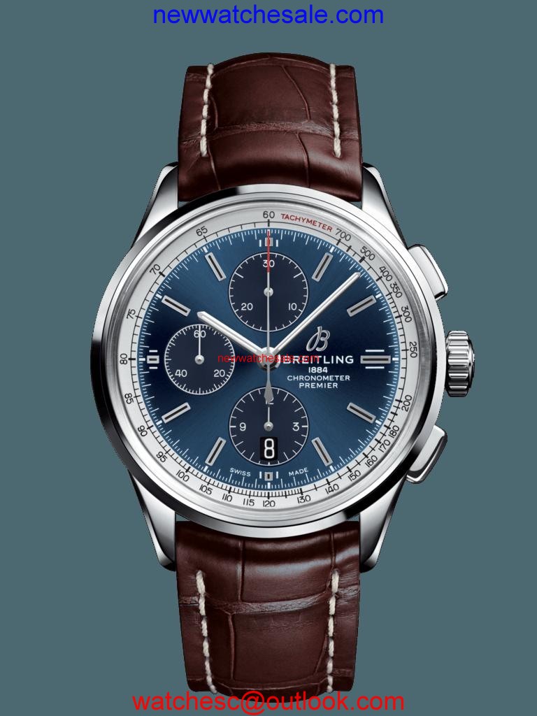 Breitling Premier Chronograph 42 Steel Blue Watch01297