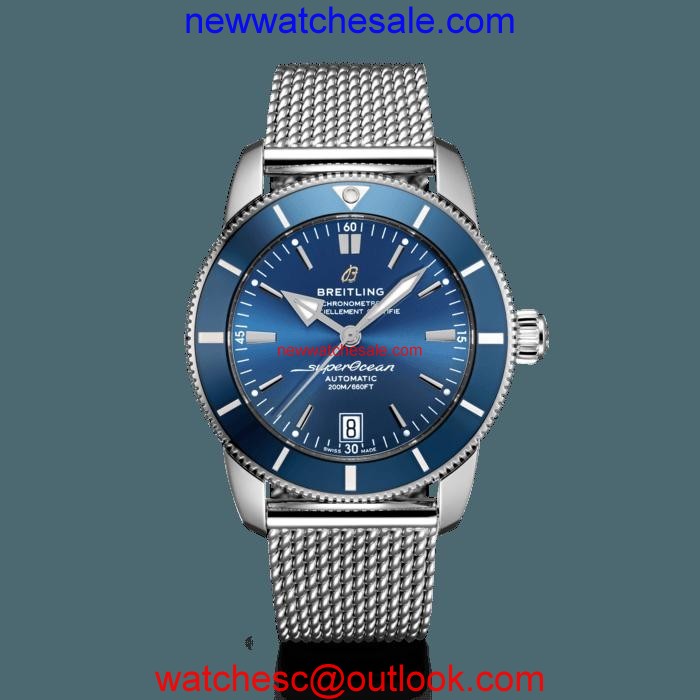 Breitling Superocean Heritage II B20 Automatic 42 Steel Gun Blue Watch00679