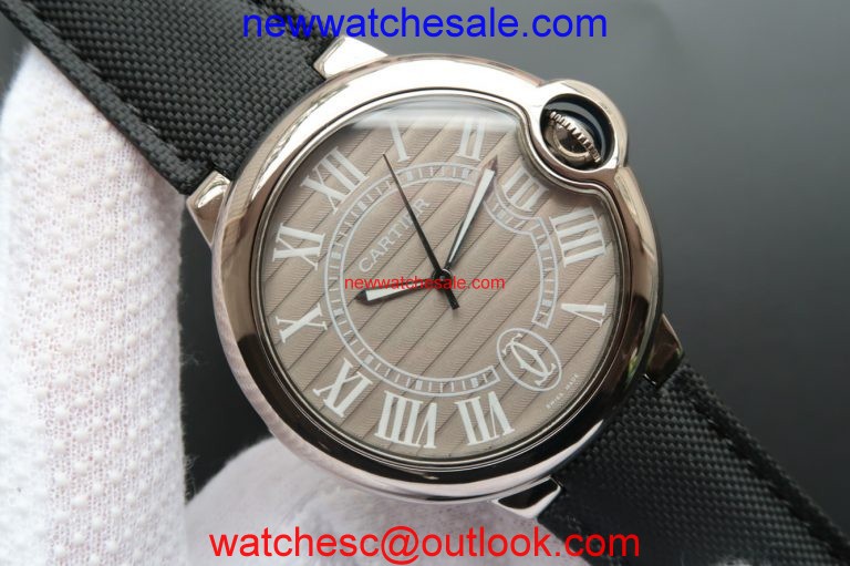 Cartier Ballon Bleu XL 46mm Gray Dial Nylon Strap Watch01096