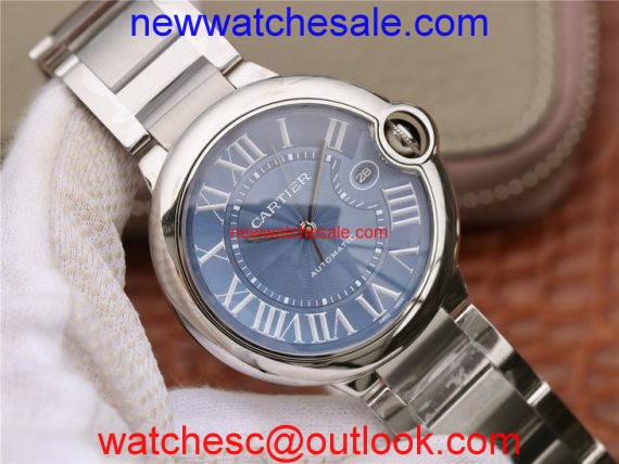 Cartier Cartier Ballon Bleu 42mm CRF Blue Textured Dial Bracelet Watch00221