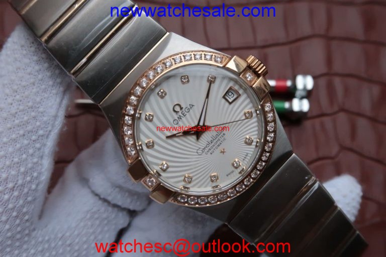 Copy Best Omega V6 Constellation 123.20.35 White Textured Dial Omega Watch01008