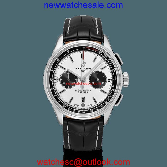 Copy Breitling Premier B01 Chronograph 42 Steel Silver Watch00849