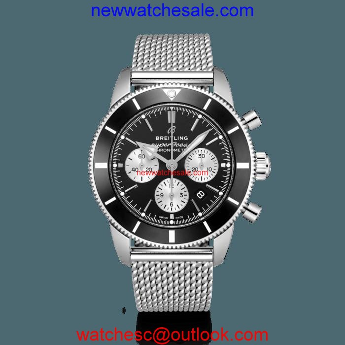 Copy Breitling Superocean Heritage II B01 Chronograph 44 Steel Black Watch01358