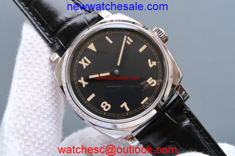 Copy Panerai PAM718 Black California Dial Black Leather Strap Panerai Watch00525