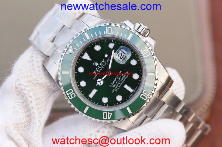 Copy Rolex Submariner 116610 LV Green Ceramic VRF Bracelet Rolex Watch01166
