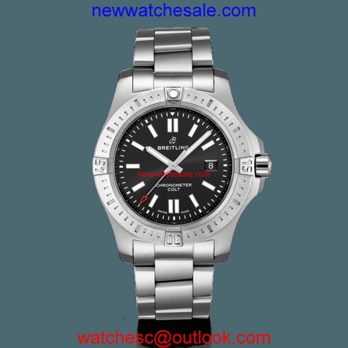 Fake Breitling Chronomat Colt Automatic 44 Steel Volcano Black Watch00483