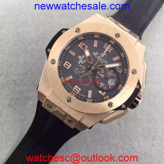 First-class Quality Hublot Big Bang Ferrari Limited Edition Black Dial Black Rubber Strap Watch00660